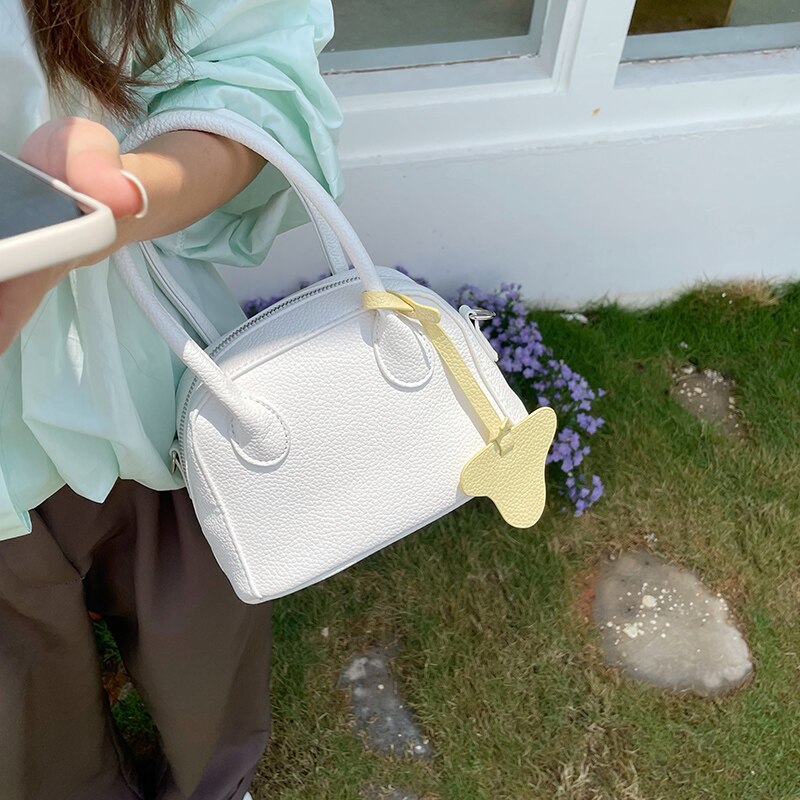 Sac à main en couleur unie pour femmes, sacoche de bonne , à bandoulière, petite bourse tendance,