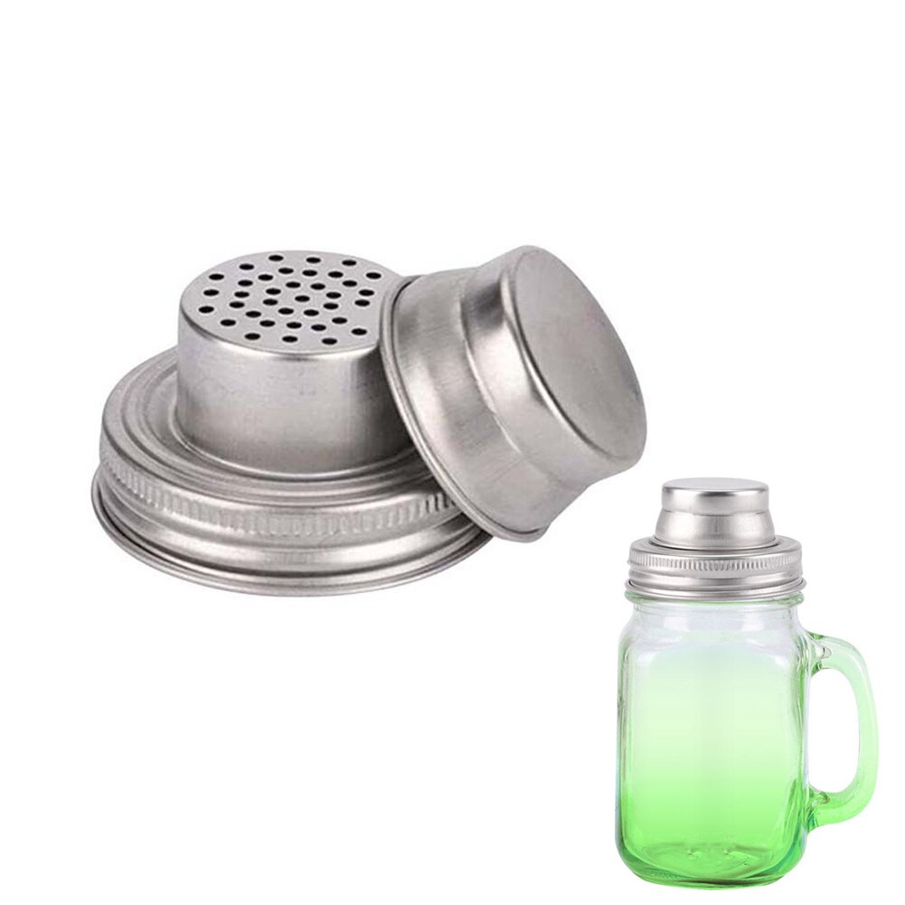1 Kit Mason Jar Shaker Abdeckungen Regelmäßige Mason Jar Mit Shaker Top Multi-funktionale Cocktail Glas Gläschen Abdeckungen für Home