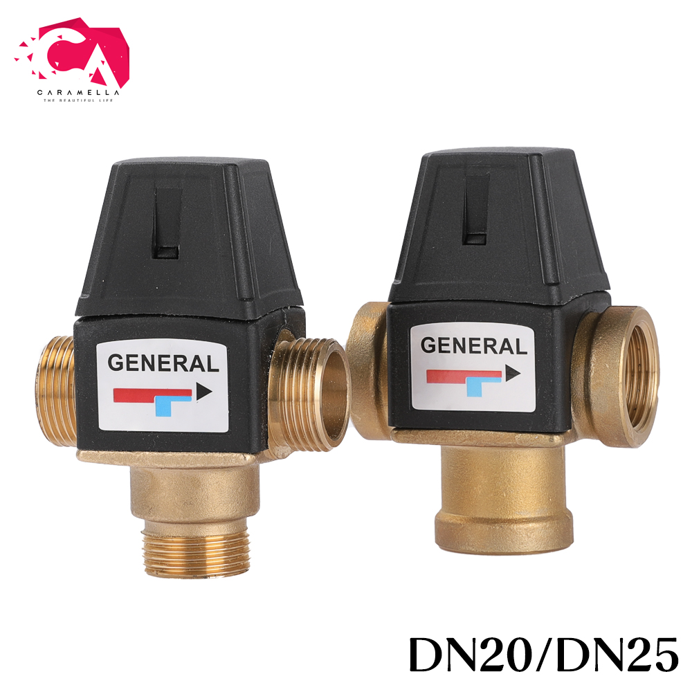 DN20/DN25 Solar Water Heater Valve 3-Way Brass Thermostatic Mixer Valve Male Female Thread Mixing Valve Accessories 3/4" 1"