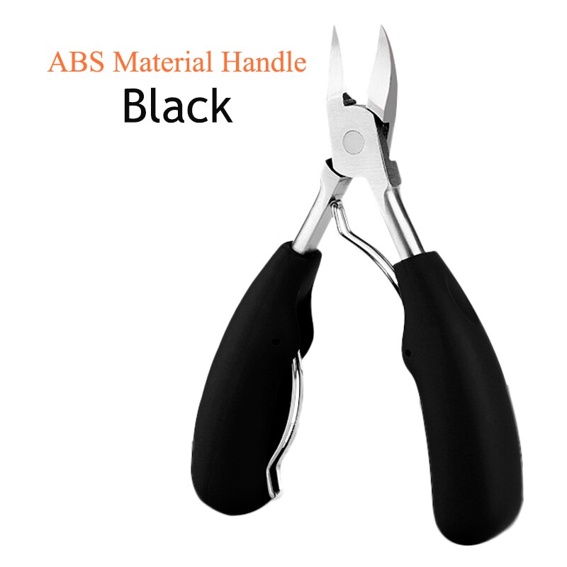 Nail Cuticle Scissors Fingernail&amp;Toenail Nail Clippers Toenails Nippers Dead Skin Remover Manicure Tool Pedicure Trimming E0002A: E0002A-04 ABS Black