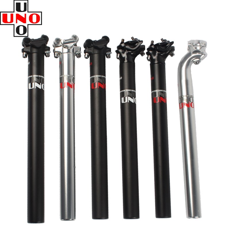 UNO-sillín superligero de aleación de aluminio para bicicleta, asiento de ciclismo tubo, 27,2, 30,9, 31,6mm x 350mm