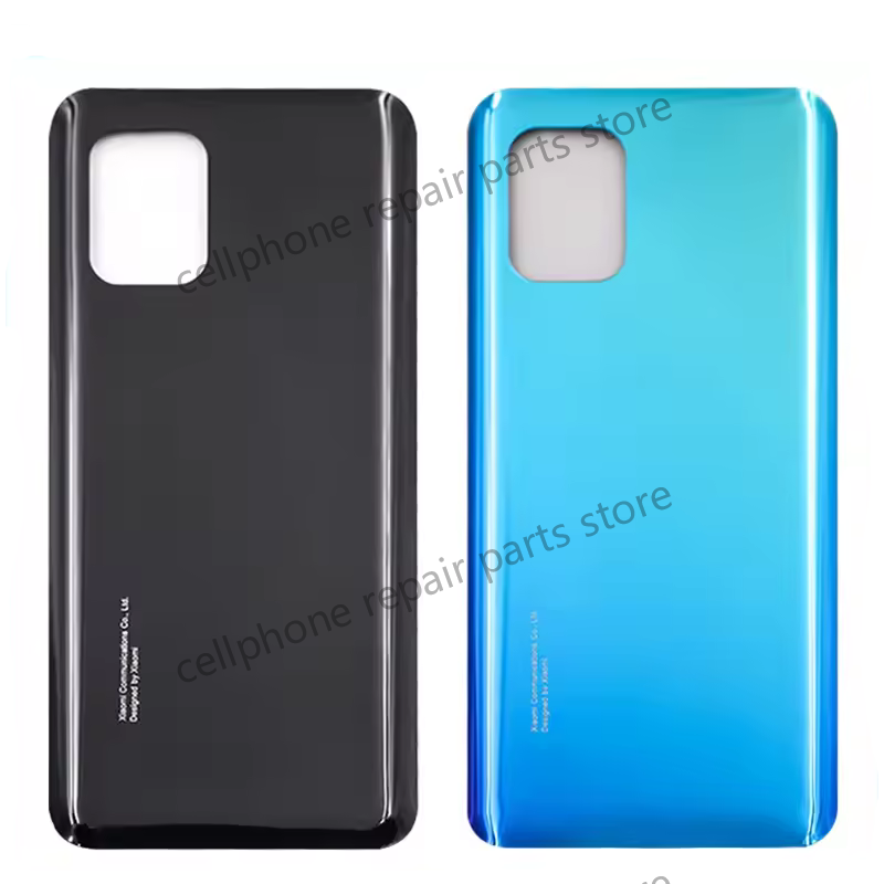 Til xiaomi  mi 10 lite  mi10 lite 5g batteribagdæksel 3d glaspanel bagdør glaskabinet med klæbende udskiftning