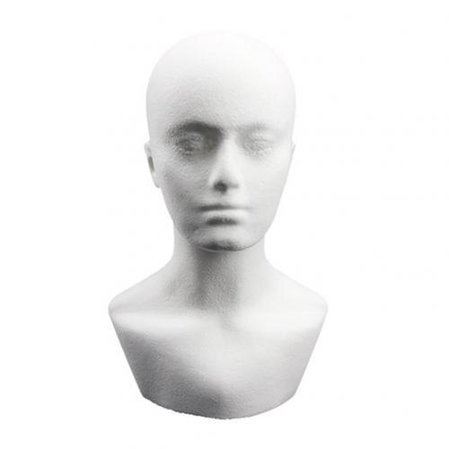 Femme tête modèle cheveux perruque chapeau styromousse mousse modèle mousse tête moule chapeau lunettes support tir accessoires affichage modèle Salon outils: WHITE