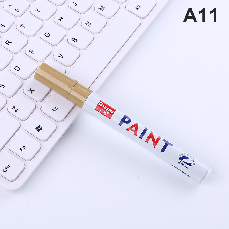 12 Colors Paint Marker Pen Fade-proof Car Tyre Tire Tread CD Metal Permanent: Navy Blue