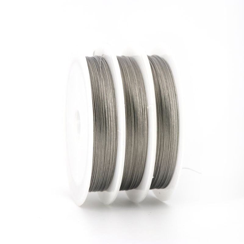 1 Roll 0.3 0.38 0.45 0.5 0.6 0.7 0.8 mm Steel Wire for Jewelry Making Finding Accessories Supplier