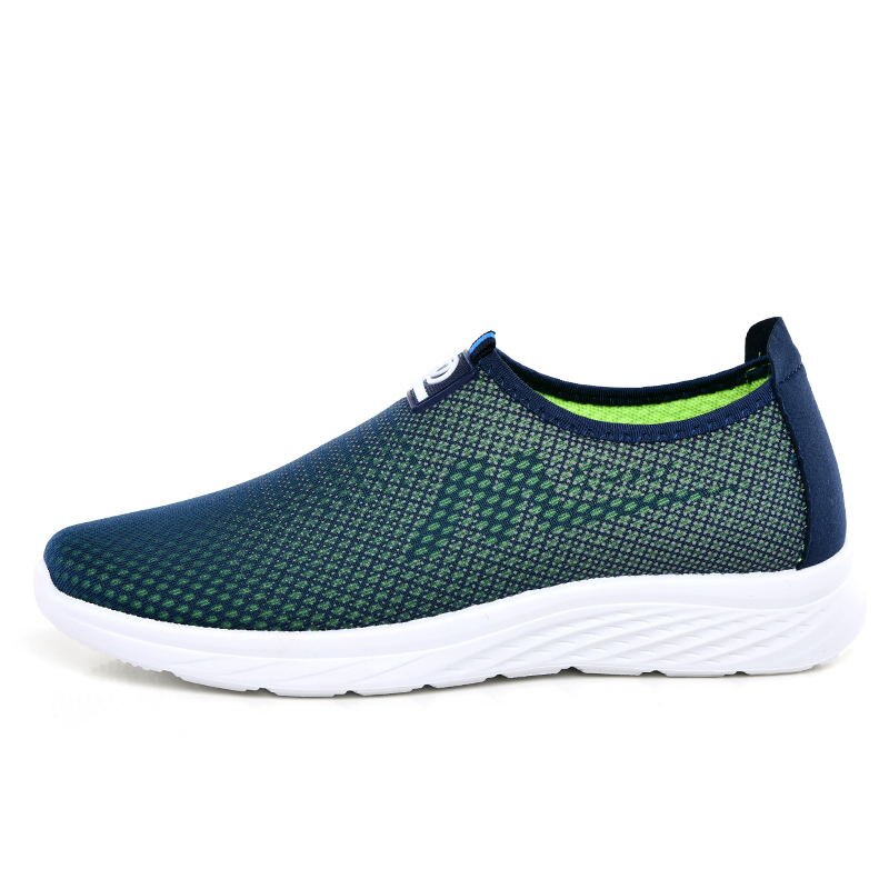 Vesonal sommer lette slip on mesh joggesko herresko pustende komfortable herresko loafers uformelt fottøy: Blå / 38