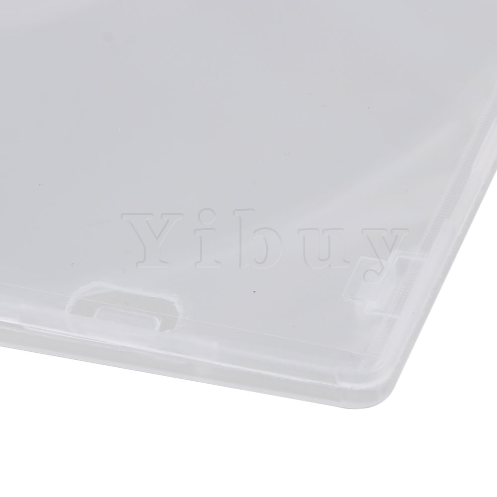 Yibuy 12.9x12.6cm Transparent Plastic Empty Slim Single Disc CD DVD Storage Cases with Clear Inner Trays Pack of 50