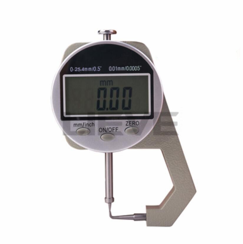 3 styles Digital thickness gauge steel board Pipe Wall thickness leather Cloth Pearl diameter Thickness Gauge 0-25mm/0.01MM: bend  head