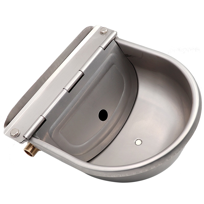 Livestock Horse Cow Automatic Water Bowls Stainless Steel Drinking Bowl Float Outlet For Cattle Dog Sheep Pig Feeder
