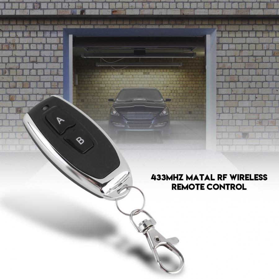 433MHz AB Buttons Matal RF Wireless Transmitter Learning Code Remote Control smart Door Remote Control