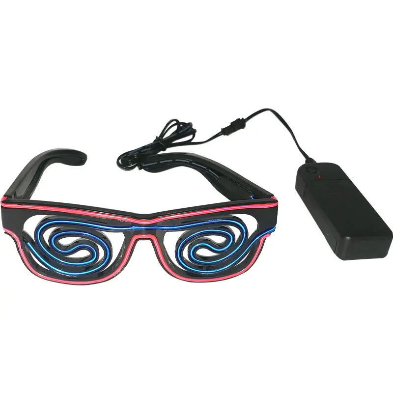 10pcs LED Luminous Wire Glasses Glow Party Light Decoration DJ Night Club Costume Sunglasses Cosplay Birthday Wedding
