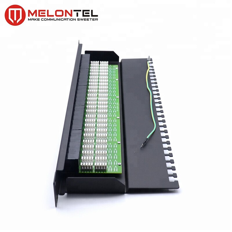 MT-4004 19 Inch Rack Mount Type 1U 50 Port Cat3 RJ11 Telephone Patch Panel With Dual IDC