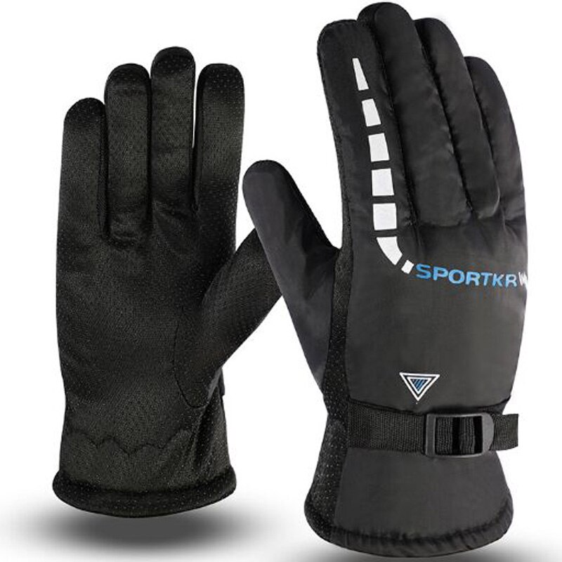 Antislip ski-add pluche zwarte handschoenen grote handschoenen herfst winter warme motorrijden heren handschoenen