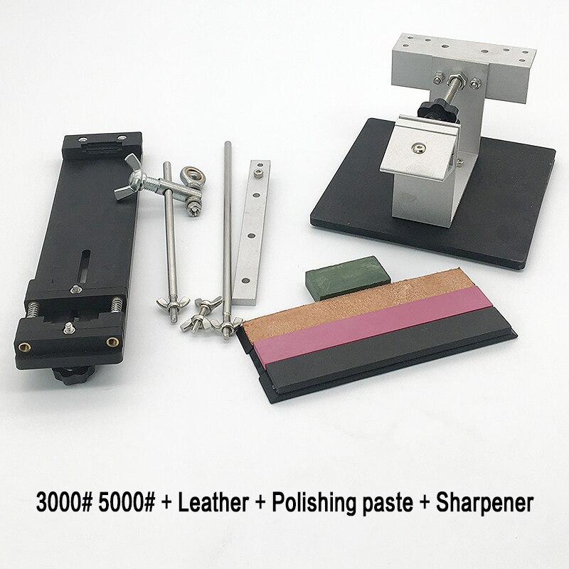 kitchen knife sharpener Multifunction Fixed angle sharpener apex edge blade ruby bar whetstone diamond set sharpening tools: D