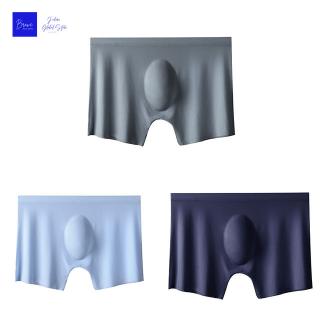 3 uds. Calzoncillos Boxer para hombre, bragas de seda helada para hombre, ropa interior Sexy sin costuras, calzoncillos para hombre, bragas finas y transpirables de secado rápido: XS / Negro