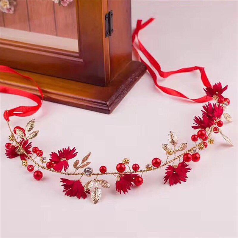 Diadema de novia para boda, accesorios para el cabello, Tiara de boda Floral con diamantes de imitación, perlas, adornos para el cabello, tocados para cabello de mujer