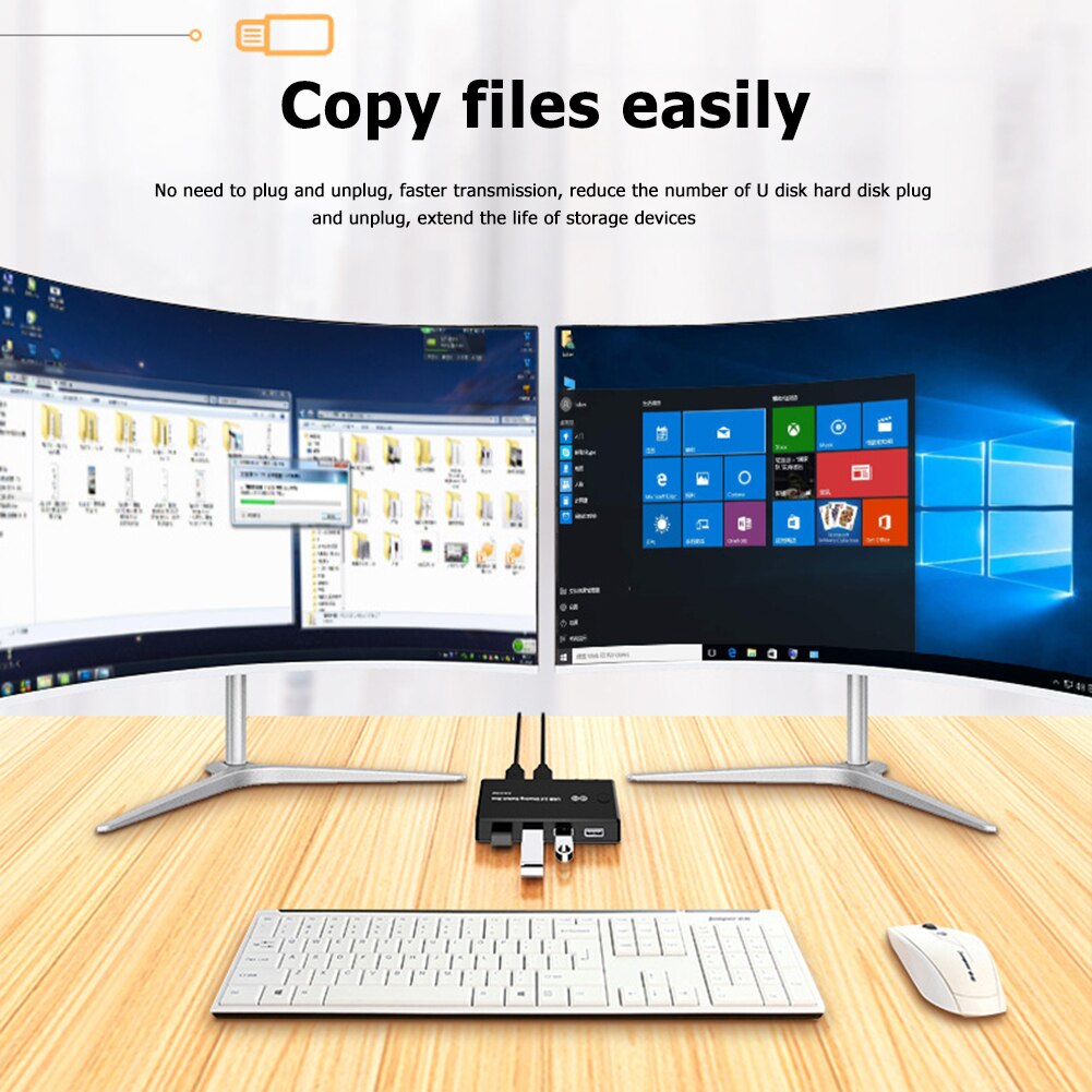 Suitable for HW-1509 2x4USB 2.0 peripheral device sharing switch selector 2 computers sharing 4 USB device adapters for keyboard