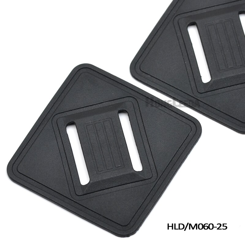 60 piezas 1 "25mm negro plástico silicona correa de hombro almohadilla de goma para mochila Correa correas parches HLD/M060-25
