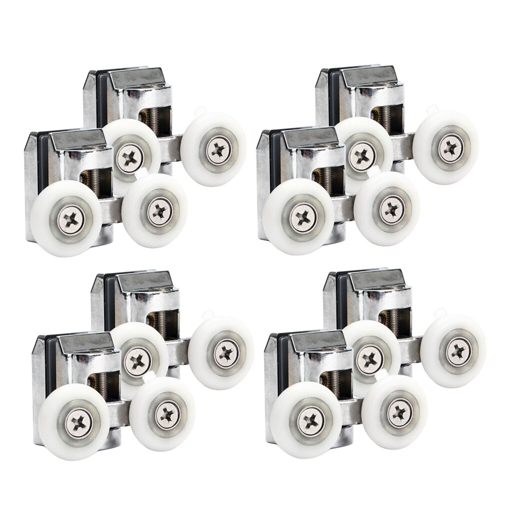 8 Pack Shower Door Rollers Bathroom Upper Sliding Runners Sliders Wheels