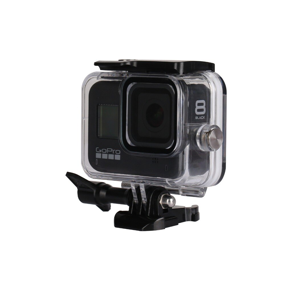For Gopro hero 8 kit EVA case Tempered Glass waterproof Housing case red filter Frame silicone Protector Go pro Accessories Set: case