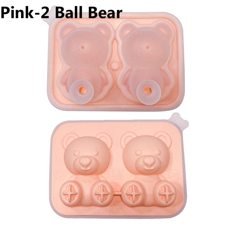 Nette Teddybär Eis Würfel, Der bilden Spritzen-nachweisen Und Leicht Zu gefallen, für Kühlschrank Mit Container, Nette Bär Eis Würfel Tablett: Schwarz