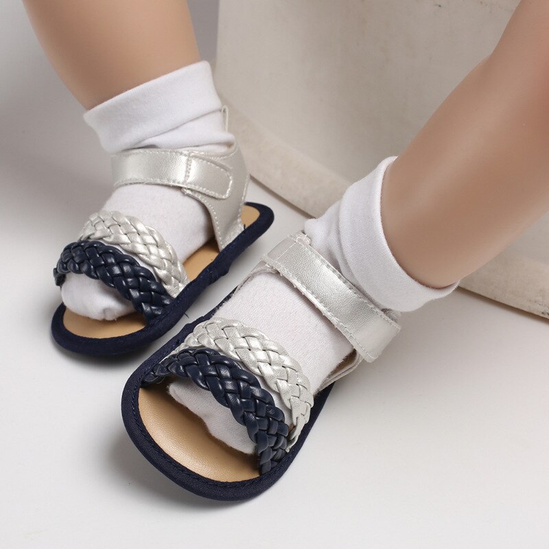 Triursus merk baby meisjes open teen sandalen zomer baby sandalen meisjes pu leren klompen baby eerste loopschoenen