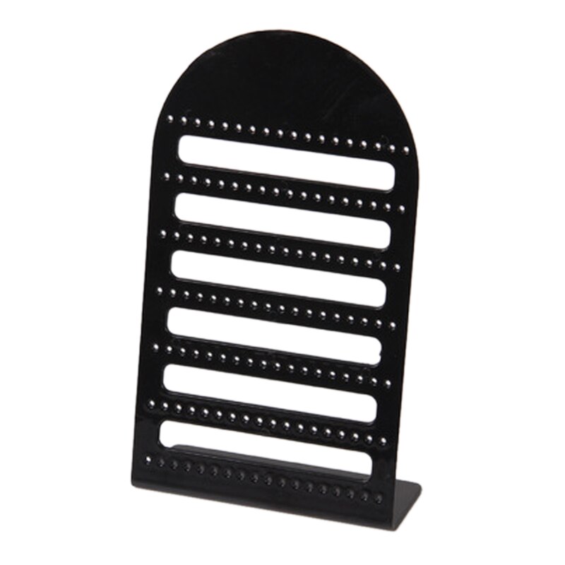 126 Holes Showcase Rack Jewelry Plastic Earring Board Holder Ear Studs Display Stand For joyeros organizador de joyas 2pcs/lot: Black