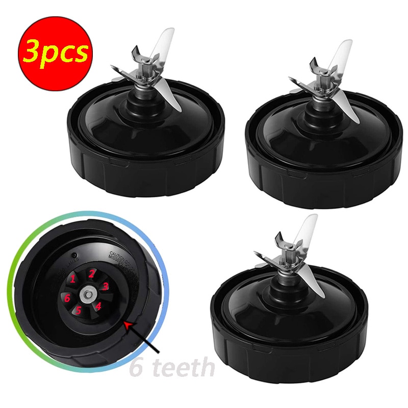 3 stücke 6 Flossen Untere Klinge für Nutri Ninja Rührgerät Entsafter Rührgerät Ersatz Auszieher Ersatz Teile für BL682-30 BL642-30 BL450-30