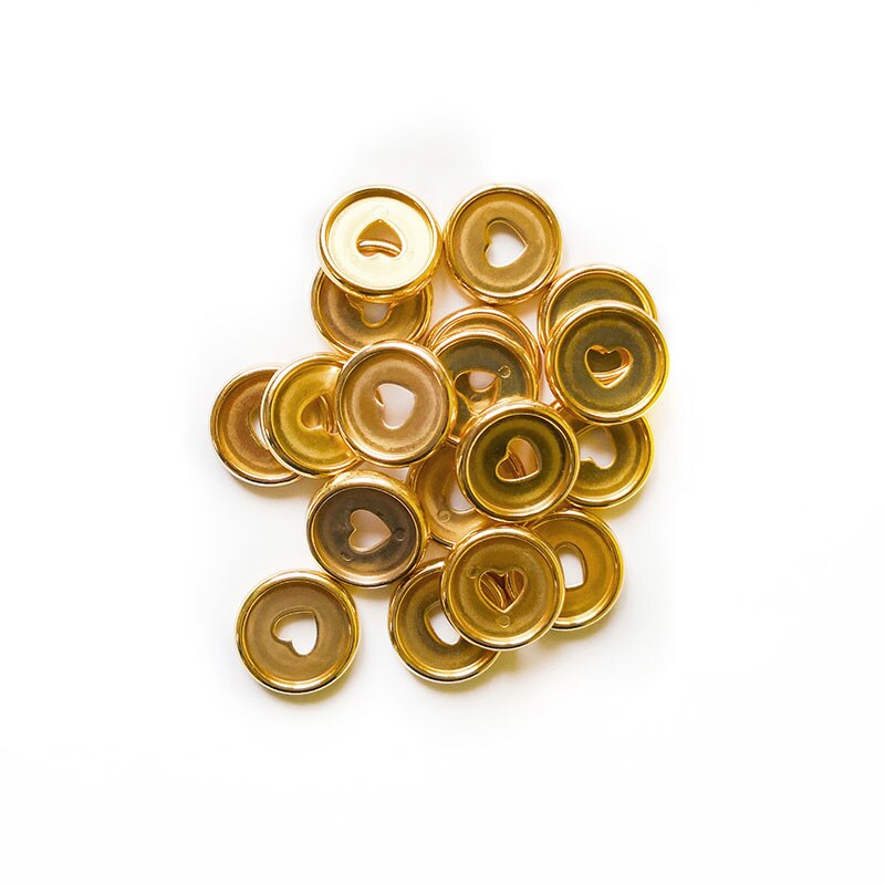 30Pc Rose Goud Notebook Binding Disc Paddestoel Gat Plastic Knop Voor Notepad Losbladige Discs Binding Ring Kantoor bindmiddel Gesp: gold 24mm