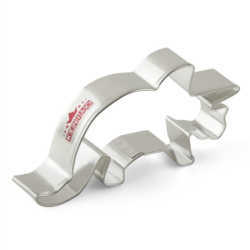 KENIAO Dinosaur Cookie Cutter Triceratops For Kids Biscuit / Fondant / Pastry / Bread Cutter - 12.7 x 5.6 cm - Stainless Steel
