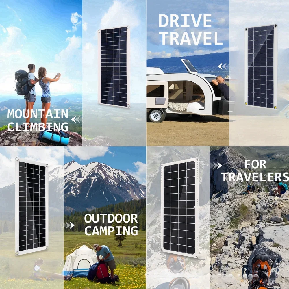 1000W Zonnepaneel 12V Zonnecel 10a-100a Controller Solar Plate Kit Voor Telefoon Rv Auto Caravan Home Camping Outdoor Batterij