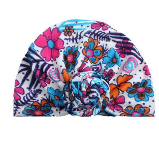 On 1 stk børn vinter varme hatte indien kasket til børn turban hatte solid afslappet skullies hue pige hoved wrap boheme kasket: 6