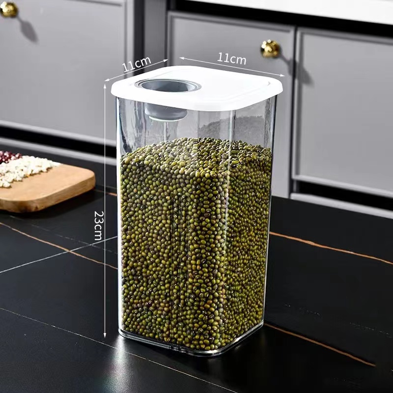 Stockage hermétique des aliments en plastique sans BPA, hôtel de garde-manger de cuisine, céréales, collation, farine, sucre, riz, beaucoup d'ensemble: jaune clair