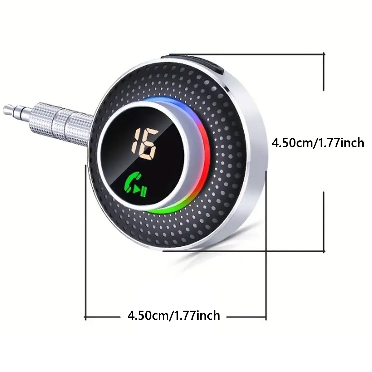 Handsfree bellen Carkit Bluetooth draadloze ontvanger 3,5 mm Aux draadloze muziekontvanger Ondersteuning voor het aansluiten van 2 apparaten Auto-adapter