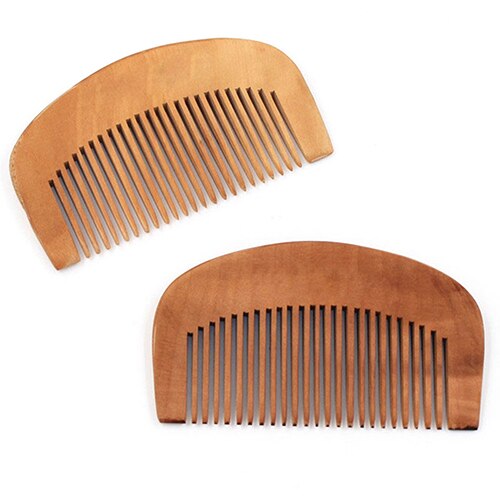 Hair Health Care Natural Peach Wood Comb Close Teeth Anti-Static Head Massage