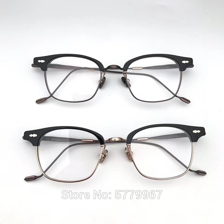 Høje titanium briller ramme blide mænd ultralette firkantede nærsynethed receptpligtige briller rammer fulde optiske briller