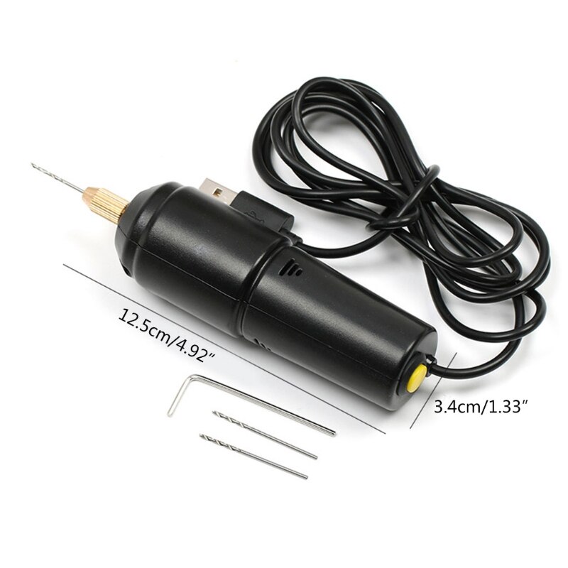 Mini elektrisk boremaskine til perle epoxy harpiks smykker fremstilling af gør-det-selv-træ håndværksværktøjer med 5v usb-datakabel