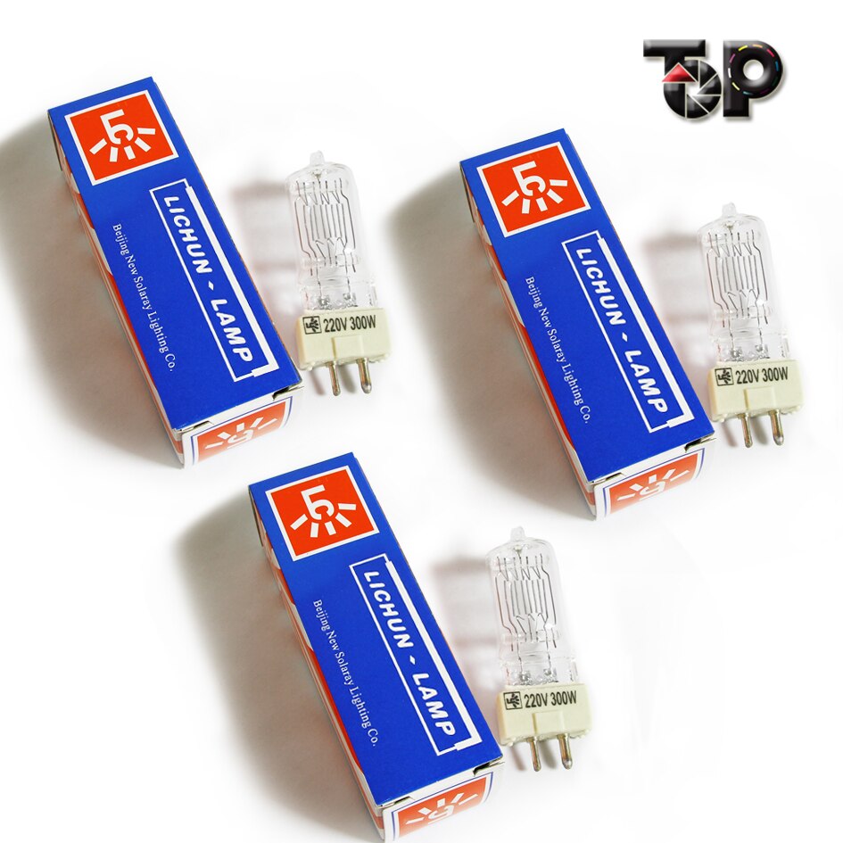 ALUMOTECH Video Studio Light Bulb - 300W 220V Tungsten Globe - 3 Pack