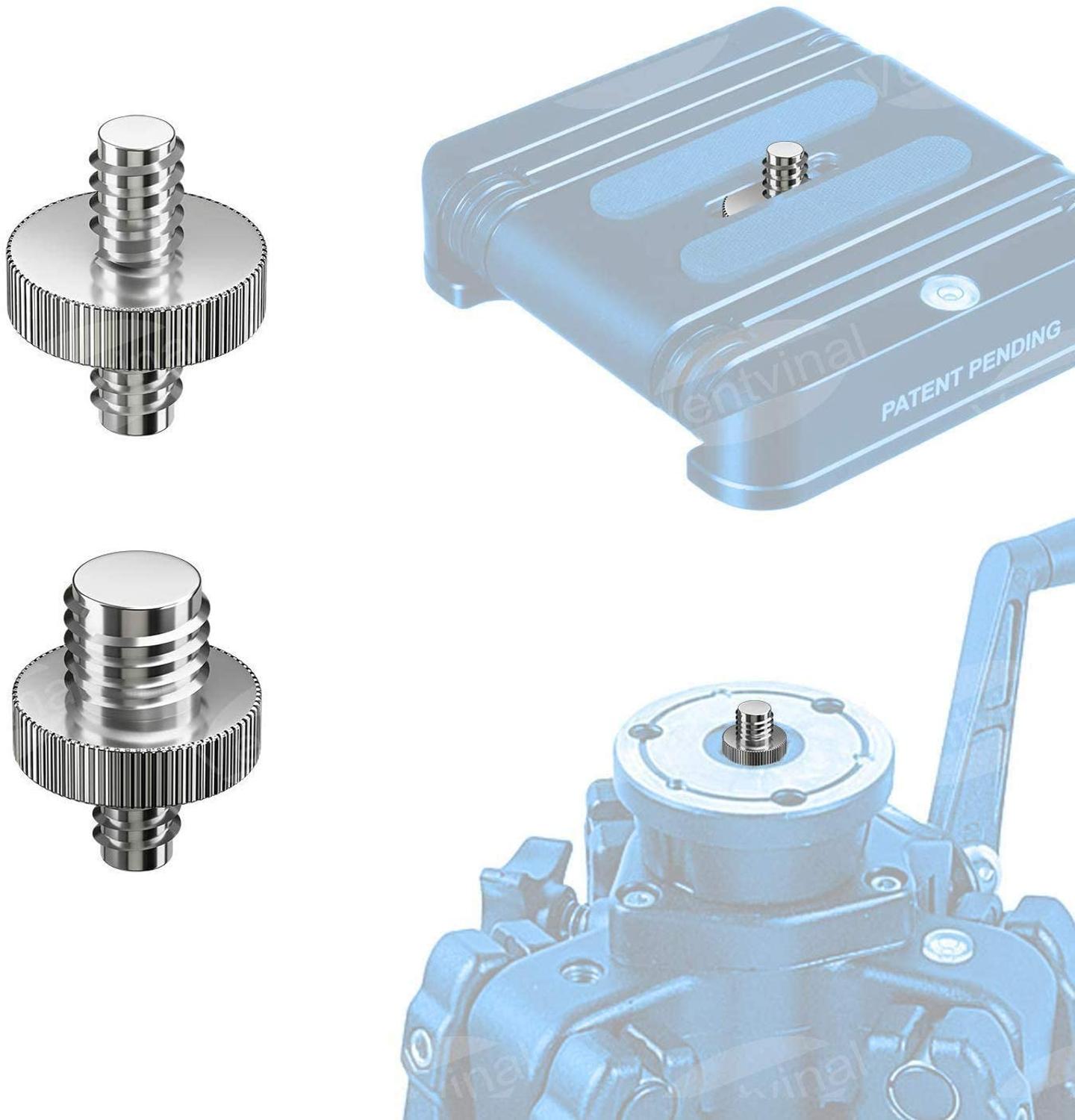 Metal 1/4 "Male Naar 1/4" Of 3/8 "Buitendraad Adapter 1/4 Of 3/8 Inch Dubbele Mannelijke Schroef adapter Voor Statief Camera Accessoires