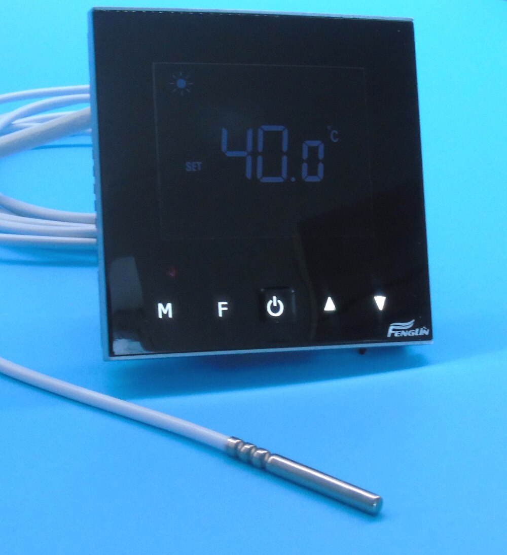 Podwójny czujnik ogrzewanie podłogowe przycisk dotykowy termostat z normą IEC certyfikacji