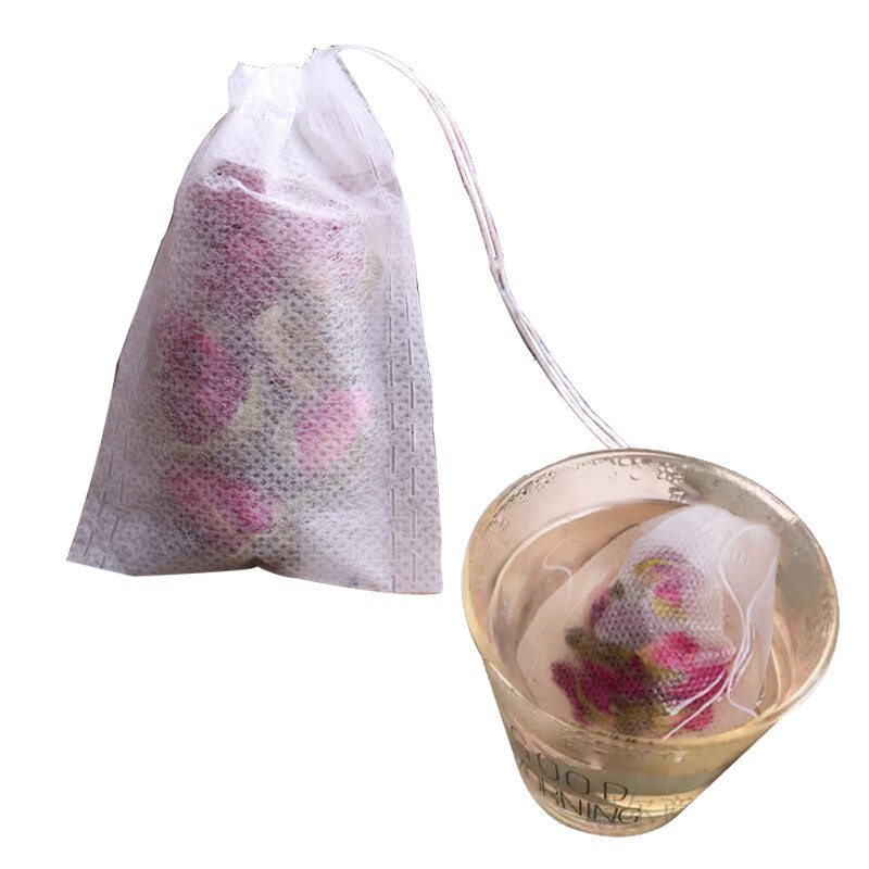 nicht-gewebte Stoffe leer Filter brauen Tee Paket Taschen leer Teebeutel Papier Sieb duftend klein Blumen- Tee Pack 100Stck