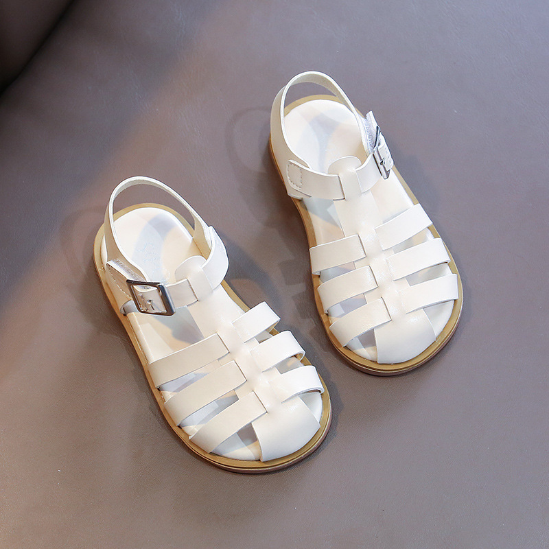 Sandalias de princesa para niños y niñas, zapatos de verano para bebés de 1, 2, 3, 4, 5 y 6 años,: white / 22 insole 14CM