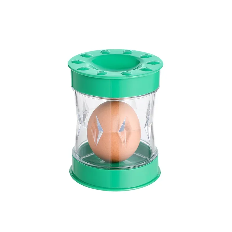 Hand Egg Sheller Cranked Automatic Household Peeling Machine Opener Tool Fully Automatic Small Kitchen Gadgets for Boiled Eggs: green