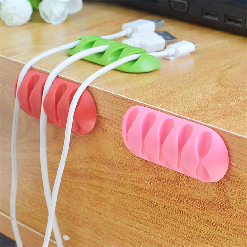 Desktop Cable Winder Earphone Organizer Wire Storage Charger Cable Holder Clips USB Winder Management For Mouse Keyboard