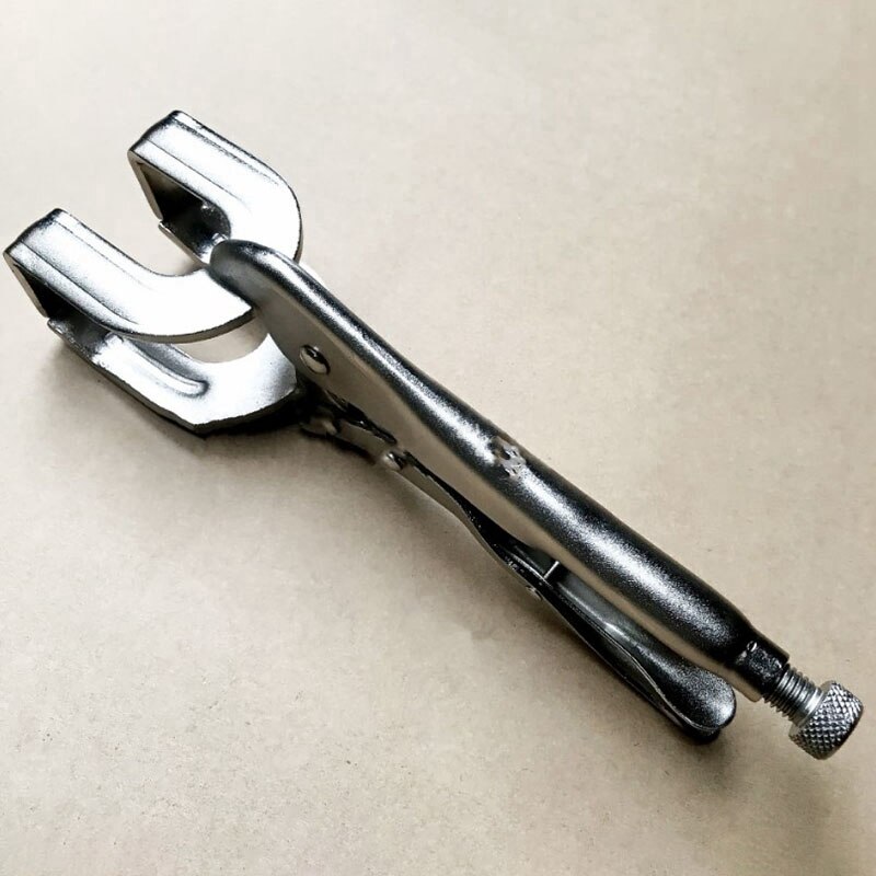 11Inch Steel Vice Vise Holding Welding Sheet Clamp Metal Grip Locking Pliers for Welding, Riveting, Grinding U-Shaped Pliers