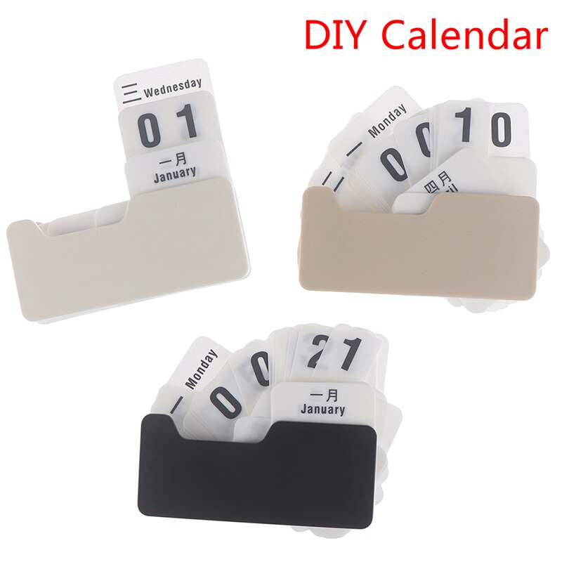 Evighedskalender gør-det-selv flip kalender håndværk hjemmekontor skole skrivebord dekoration