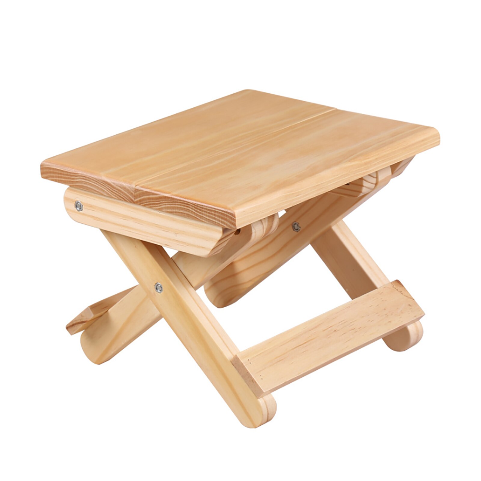 Banco pequeño de madera maciza firme y estable, taburete cuadrado para el hogar, para terrazas y pesca, ahorro de espacio para Cocina