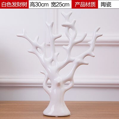 Décoration de mariage bureau ameublement Articles en céramique noir blanc rouge couleur décorative arbres chinois riche arbre corail: 2