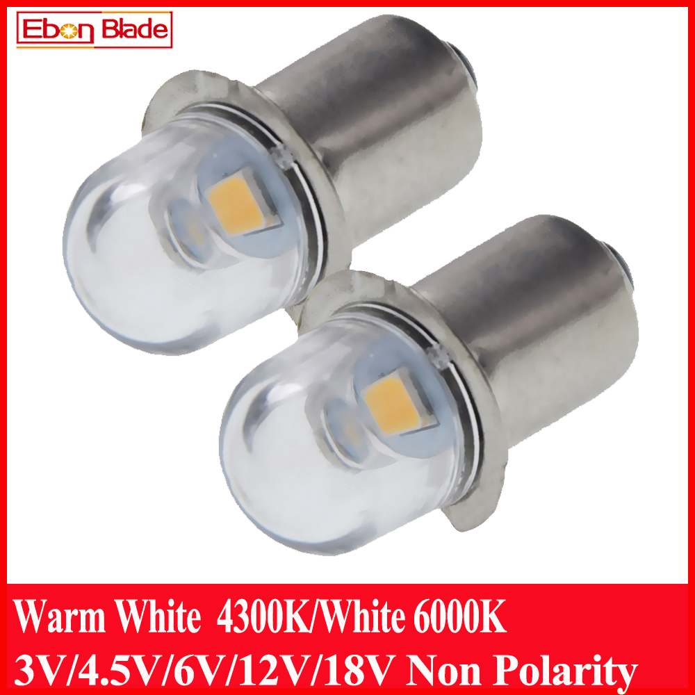 2 uds P13.5S bombilla LED 3V 4,5 V 6V 12V 18V AC para lámpara de repuesto Maglite linterna de emergencia luz de trabajo cálida/blanca 2835 SM