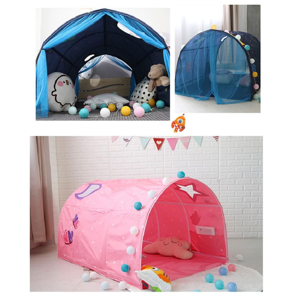 Kids Bed Tent Play House Tent Crawling Tunnel Indoor Outdoor Play Tent Toys For Children